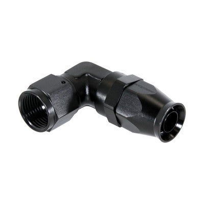 Fitting, PTFE 90° FRG -10AN Fml - BLACK
