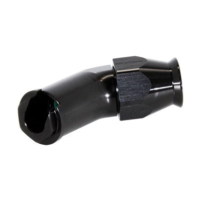 Fitting, 45° PTFE -6»QDF 5/16" FF, BLK