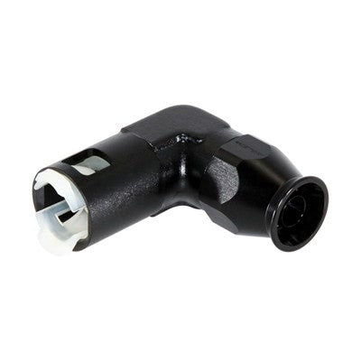 Fitting, 90° PTFE-6»QD 3/8 Fml Swivl BK