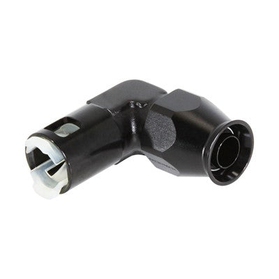 Fitting, 90° PTFE-8»QD 3/8 Fml Swivel BK
