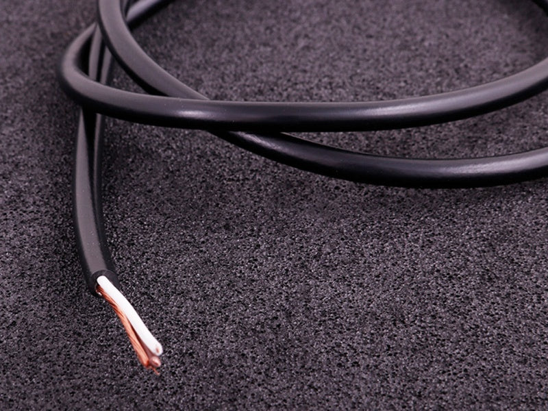 Shielded cable (2 cores) black