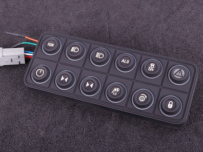 CAN keypad (12 keys) multi color LED